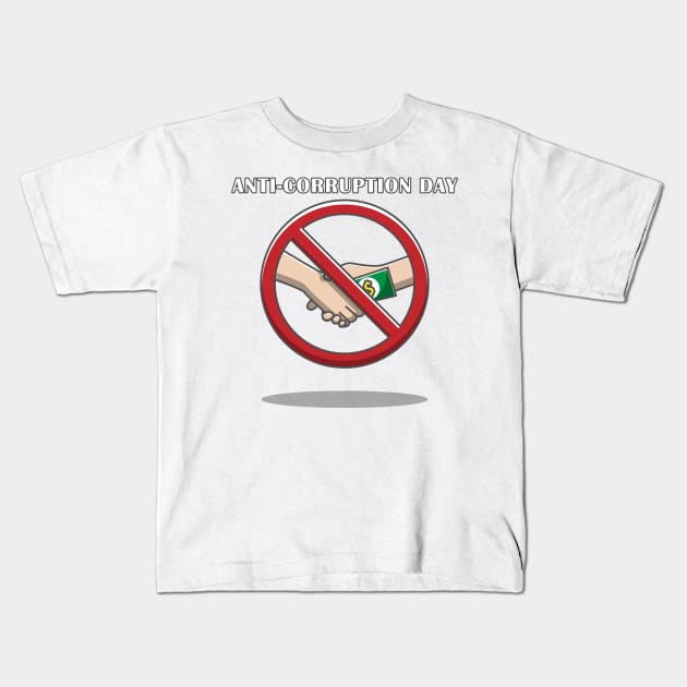 anti Corruption day Kids T-Shirt by fflat hds